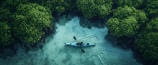 Our team preparing kayaks